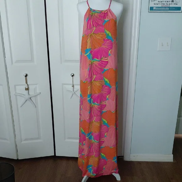 Trina Turk Dresses Trina Turk Pink And Orange Maxi Dress